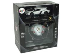 Lean-toys Diaľkovo ovládané Lamborghini Veneno White 2.4G diaľkové ovládanie volantu zvukové svetlá