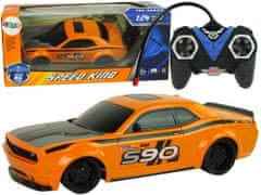 Lean-toys Diaľkovo ovládané športové auto 1:24 Racing Orange 27 R/C Pilot