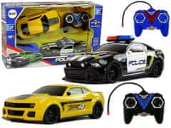 Lean-toys Autá R/C Chase Policajná hliadka Žlté športové auto Piloti