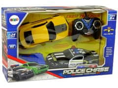 Lean-toys Autá R/C Chase Policajná hliadka Žlté športové auto Piloti