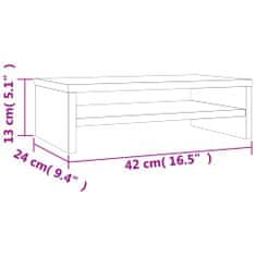 Vidaxl Stojan na monitor, dub sonoma 42x24x13 cm, kompozitné drevo