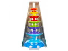 sarcia.eu Viacfarebná vzdelávacia veža / pyramída, edukačná hračka 6m+ Bam Bam 