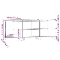 Petromila vidaXL Komody 3 ks biele 60x35x70 cm kompozitné drevo