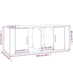 Vidaxl TV skrinka sivý dub sonoma 100x35x40 cm spracované drevo