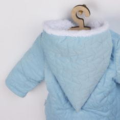 NICOL Zimné dojčenský kabátik s čiapočkou Kids Winter modrý - 68 (4-6m)