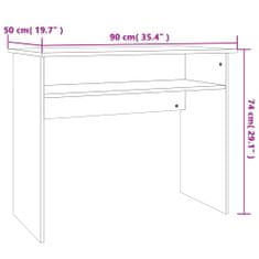Petromila vidaXL Písací stôl, betónovo sivý 90x50x74 cm, kompozitné drevo