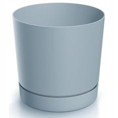 Prosperplast Kvetináč Tubo so základňou sivý plast 17,8 cm