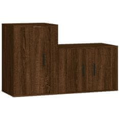 Vidaxl 2-dielna súprava TV skriniek hnedý dub spracované drevo