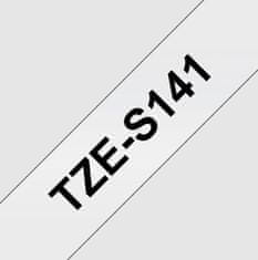 BROTHER extrémně přilnavá páska TZE-S141/ průsvitná-černá/ 18mm