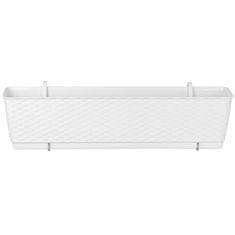 nabbi Plastový balkónový kvetináč DRL500PW 49,2 cm - biela