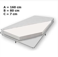 nabbi Detská posteľ s matracom Sland 80x160 cm - červená / biela