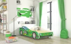 nabbi Detská posteľ s matracom Sander 80x160 cm - zelená / biela