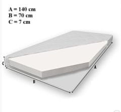nabbi Detská posteľ s matracom Camos 70x140 cm - biela