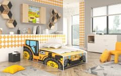 nabbi Detská posteľ s matracom Bamford 80x160 cm - žltá / biela