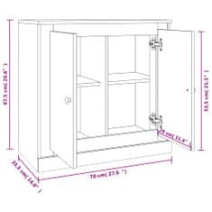 Petromila vidaXL Komoda betónovo sivá 70x35,5x67,5 cm spracované drevo