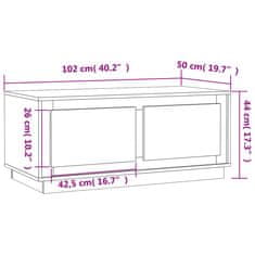 Vidaxl Konferenčný stolík dub sonoma 102x50x44 cm spracované drevo