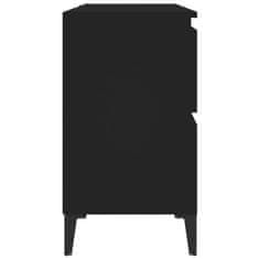 Petromila vidaXL Umývadlová skrinka čierna 80x33x60 cm kompozitné drevo