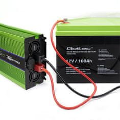 Qoltec Monolith menič napätia | nabíjanie batérií |UPS |1000W | 2000W |12V na 230V |Clean Sine Inverter |LCD