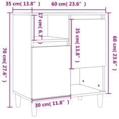 Petromila vidaXL Komoda betónovo sivá 60x35x70 cm spracované drevo