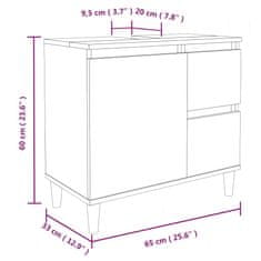 Vidaxl 3-dielna súprava kúpeľňových skriniek čierna kompozitné drevo