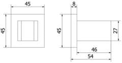 Mexen Cube držiak sprchy chróm (79350-00)