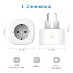 Meross Smart Wi-Fi Plug without energy monitor - 2 pack