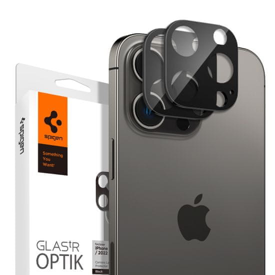 Spigen Glass Optik 2 Pack, black - iPhone 15 Pro/15 Pro Max/14 Pro/14 Pro Max