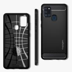 Spigen Rugged Armor, black, Galaxy A21s