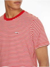 Tommy Jeans Tričká s krátkym rukávom pre mužov Tommy Jeans - červená, biela XL