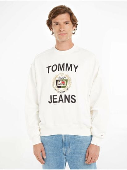 Tommy Jeans Mikiny bez kapuce pre mužov Tommy Jeans - biela