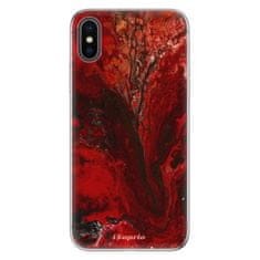 iSaprio Silikónové puzdro - RedMarble 17 pre Apple iPhone X