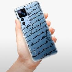 iSaprio Silikónové puzdro - Handwriting 01 - black pre Xiaomi 12T / 12T Pro