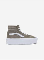 Vans Kaki dámske členkové tenisky so semišovými detailmi na platforme VANS SK8-Hi 38 1/2