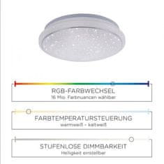 PAUL NEUHAUS LEUCHTEN DIREKT aj s JUST LIGHT LED stropné svietidlo Smart Home s RGB zmenou farieb a nastaviteľnou teplotou farby svetla MEDION RGB plus 3000-5000K