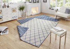 NORTHRUGS Kusový koberec Twin-Wendeteppiche 103119 blau creme – na von aj na doma 80x150