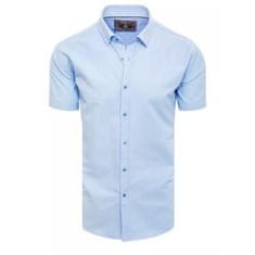 Dstreet Pánska košeľa s krátkym rukávom svetlo modré kx0987 M