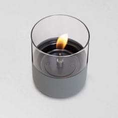 TENDERFLAME Stolný lampáš Lilly 10 Glass tmavosivý