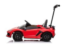 Lean-toys Lamborghini Aventador SX2018 Červené auto na batérie s platformou