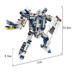 Cogo stavebnica Polícia - mobilní základna a robot sestava 13v1 kompatibilná 812 dielov