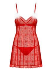Obsessive Dámska erotická košieľka + Nadkolienky Gatta Calzino Strech, červená, ML