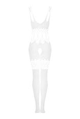 Obsessive Dámsky bodystocking, biela, S/M/L