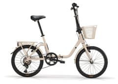 MBM Kangaroo skladací bicykel, 20", 35 cm, 6SP, krémová