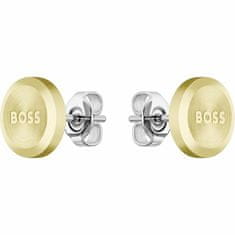 Hugo Boss Minimalistické pozlátené náušnice Yann 1580478