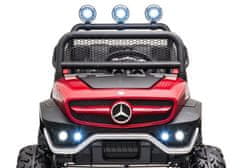 Lean-toys Mercedes Unimog S Batériové vozidlo Červená farba