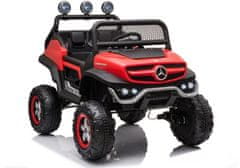 Lean-toys Mercedes Unimog S Batériové vozidlo Červená