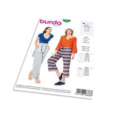 Burda Strih Burda 6333 - Teplákové nohavice, tepláky, džersejové nohavice