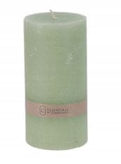 Koopman Zelená vosková sviečka bez vône 14x7 cm