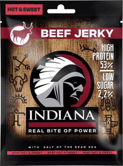 INDIANA JERKY hovädzie Hot & Sweet 25g