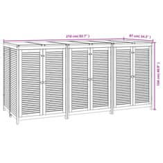 Petromila vidaXL Záhradný úložný box 210x87x104 cm masívne akáciové drevo