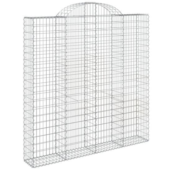 Vidaxl Oblúkový gabionový kôš 9 ks 200x30x200/220cm pozinkované železo